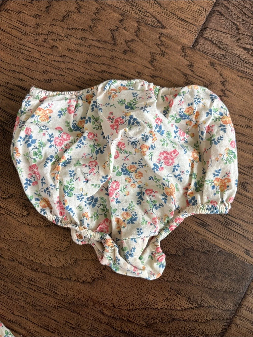 Ralph Lauren Cream Floral Ruffle Dress and Bloomers